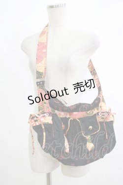 画像1: kikou / 和柄ショルダーバッグ  黒 H-25-10-23-1059-GO-BG-KB-ZH