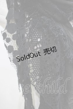 画像2: OZZ ANGELO / ストール  黒 H-25-10-23-1061-OO-ZA-KB-ZH