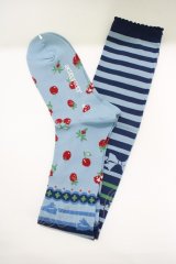 Jane Marple / アニバーサリーラッピングオーバーニー  ネイビー H-25-10-23-1064-JM-ZA-KB-ZH