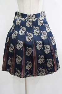 Jane Marple Dans Le Salon / ローズジャガードタックスカート  ネイビー H-25-10-23-1007-JM-SK-KB-ZH