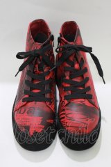 YOSUKE / 厚底レースアップブーツ S レッド H-25-10-23-1069-PU-SH-KB-ZH