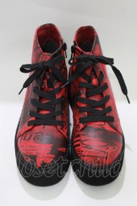 YOSUKE / 厚底レースアップブーツ S レッド H-25-10-23-1069-PU-SH-KB-ZH