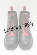 Dr.Martens （Getta Grip） / YOTR 8 EYE BOOT UK3(約22cm) ブラック×ポピーレッド H-25-10-23-1070-PU-SH-KB-ZH