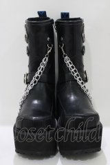 YOSUKE / 厚底エンジニアブーツ 22.5cm ブラック H-25-10-23-1072-PU-SH-KB-ZH