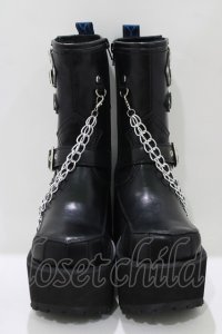 YOSUKE / 厚底エンジニアブーツ 22.5cm ブラック H-25-10-23-1072-PU-SH-KB-ZH