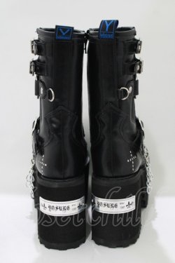 画像3: YOSUKE / 厚底エンジニアブーツ 22.5cm ブラック H-25-10-23-1072-PU-SH-KB-ZH