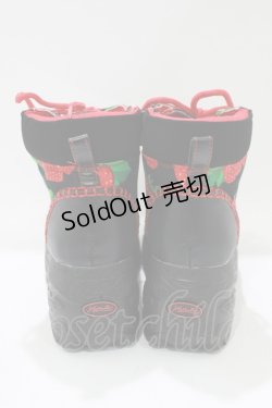 画像3: YOSUKE / 厚底レースアップブーツ S ブラックストロベリー H-25-10-23-1073-PU-SH-KB-ZH