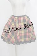 MILK / チェックギャザースカート  ミックスカラーチェック H-25-10-23-1011-ML-SK-KB-ZH