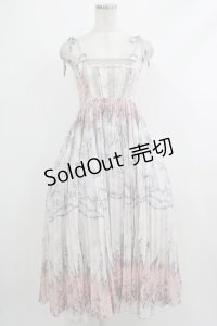 OZZ ANGELO / プリーツロングキャミワンピース  オフグレー H-25-10-23-1002-OO-OP-KB-ZH