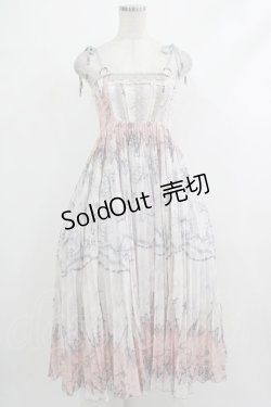 画像1: OZZ ANGELO / プリーツロングキャミワンピース  オフグレー H-25-10-23-1002-OO-OP-KB-ZH