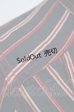 画像4: ALGONQUINS / ストライプフリルシャツワンピース F 黒 H-25-10-23-1014-AL-OP-KB-ZH