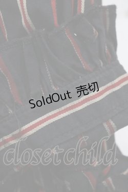 画像6: ALGONQUINS / ストライプフリルシャツワンピース F 黒 H-25-10-23-1014-AL-OP-KB-ZH