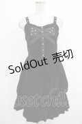 MILK / ビジューリボン別珍ワンピース  ブラック H-25-10-23-1021-ML-OP-KB-ZH