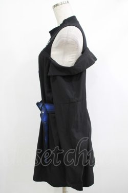 画像2: NieR Clothing / レイヤード風オフショルトップス  黒×青 H-25-10-23-1022-PU-TO-KB-ZH