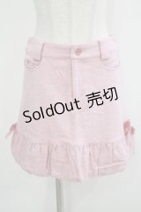 Emily Temple cute / サイドリボンヘリンボーンスカート  ピンク H-25-10-23-1024-ET-SK-KB-ZH