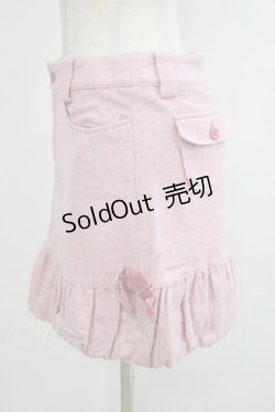 画像2: Emily Temple cute / サイドリボンヘリンボーンスカート  ピンク H-25-10-23-1024-ET-SK-KB-ZH