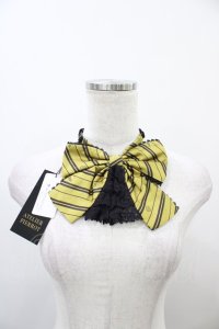 ATELIER PIERROT / ハリー・ポッター レースフリルリボンタイ  ハッフルパフ（イエロー） H-25-10-23-2004-EL-ZA-KB-ZH