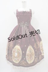 Innocent World / 花の女神フローラハイウエストジャンパースカート M ボルドー H-25-10-24-1033-IW-OP-NS-ZH