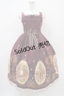 画像1: Innocent World / 花の女神フローラハイウエストジャンパースカート M ボルドー H-25-10-24-1033-IW-OP-NS-ZH