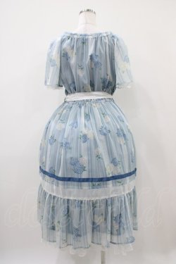 画像2: axes femme / 紫陽花シフォンワンピース M サックス H-25-10-24-1041-AX-OP-NS-ZH