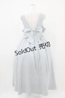 画像2: DearMyLoveRose / バックリボンドレスロングジャンスカ 3L サックス H-25-10-24-1042-EL-OP-NS-ZH