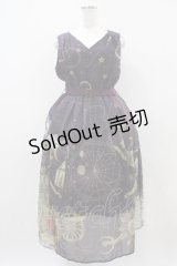 axes femme / タロットカードモチーフワンピース M パープル H-25-10-24-1046-AX-OP-NS-ZH