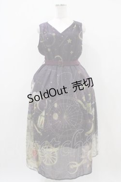 画像1: axes femme / タロットカードモチーフワンピース M パープル H-25-10-24-1046-AX-OP-NS-ZH