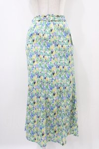 F&A / ペイントチューリップ柄マーメイドスカート Free L/GREEN H-25-10-24-1049-LO-SK-NS-ZH