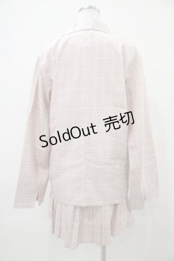 画像2: DearMyLoveRose / ジャケット&プリーツミニスカパンチェック柄セットアップ LL ピンク H-25-10-24-1052-EL-OP-NS-ZH