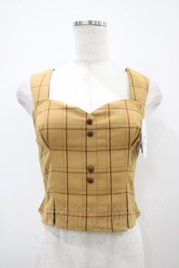 an another angelus / チェック柄ビスチェ Free BEIGE H-25-10-24-1053-CA-TO-NS-ZH