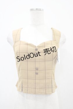 画像1: an another angelus / チェック柄ビスチェ Free BEIGE H-25-10-24-1053-CA-TO-NS-ZH