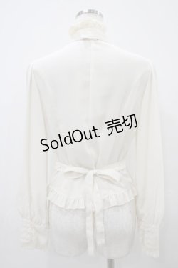 画像2: Innocent World / スタンドカラーリボンブラウス M 生成り H-25-10-24-1055-IW-BL-NS-ZH