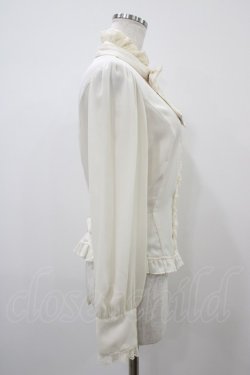 画像3: Innocent World / スタンドカラーリボンブラウス M 生成り H-25-10-24-1055-IW-BL-NS-ZH