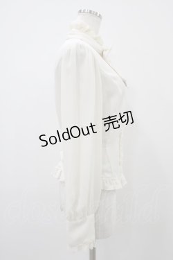 画像3: Innocent World / スタンドカラーリボンブラウス M 生成り H-25-10-24-1055-IW-BL-NS-ZH