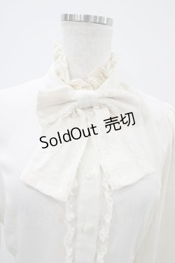 画像4: Innocent World / スタンドカラーリボンブラウス M 生成り H-25-10-24-1055-IW-BL-NS-ZH