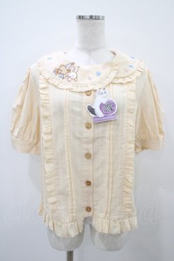 画像1: Kint 猫洋装(海外ロリータブランド) / トランプ刺繍ブラウス L 生成り H-25-10-24-1059-0-BL-NS-ZH