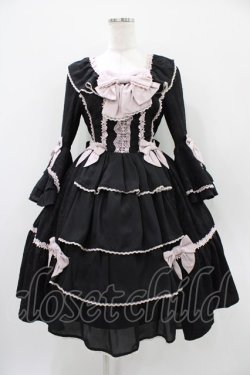 画像1: axes femme kawaii / メアリー姫袖ドレス M ブラック H-25-10-24-1023-AX-OP-NS-ZH