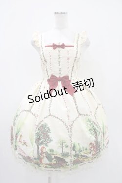 画像1: Innocent World / 赤ずきんハイウエストジャンパースカート M 生成り H-25-10-24-1024-IW-OP-NS-ZH