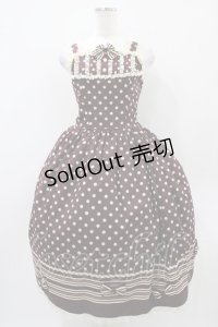 Innocent World / 水玉ヨークジャンパースカート L ボルドー H-25-10-24-1031-IW-OP-NS-ZH