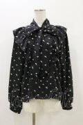 LOLITAその他 / CASSE/ハートドットブラウス L ブラック H-25-10-25-039-LO-BL-NS-ZH