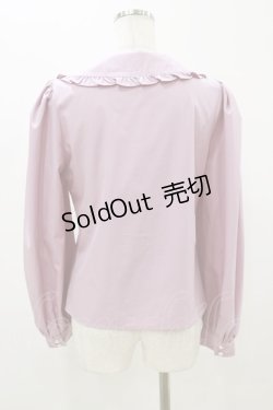 画像2: Ank Rouge / パールボタンフリル襟ブラウス M ピンク H-25-10-25-042-CA-BL-NS-ZH
