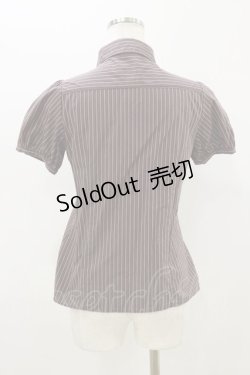 画像2: Amavel / ホルン付ストライプリボンタイブラウス Free ブラウン H-25-10-25-044-CA-BL-NS-ZH
