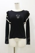 サンリオ / Avail×サンリオキャラクターズコラボ/クロミ肩フリルトップス M ブラック H-25-10-25-047-EL-TO-NS-ZH