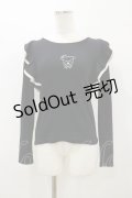 サンリオ / Avail×サンリオキャラクターズコラボ/クロミ肩フリルトップス M ブラック H-25-10-25-047-EL-TO-NS-ZH