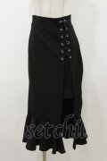EATME / サイドレースアップマーメイドスカート S ブラック H-25-10-25-051-LO-SK-NS-ZH