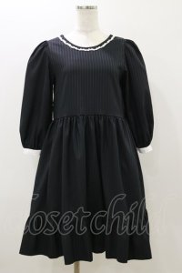 marcHenTica / ストライプワンピース サイズ表記なし ブラック H-25-10-25-058-LO-OP-NS-ZH