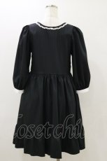 画像2: marcHenTica / ストライプワンピース サイズ表記なし ブラック H-25-10-25-058-LO-OP-NS-ZH (2)