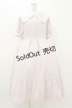 画像1: m petit by misako / AM*ギンガムCHKワンピース LL ピンク H-25-10-25-060-LO-OP-NS-ZH