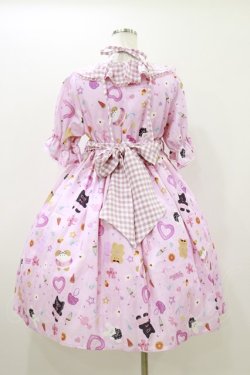画像2: axes femme kawaii / ハッピーバカンス柄ワンピース M ピンク H-25-10-25-061-AX-OP-NS-ZH