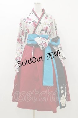 画像1: Favorite / 大正ロマン袴風ワンピース S レッド H-25-10-25-064-LO-OP-NS-ZH